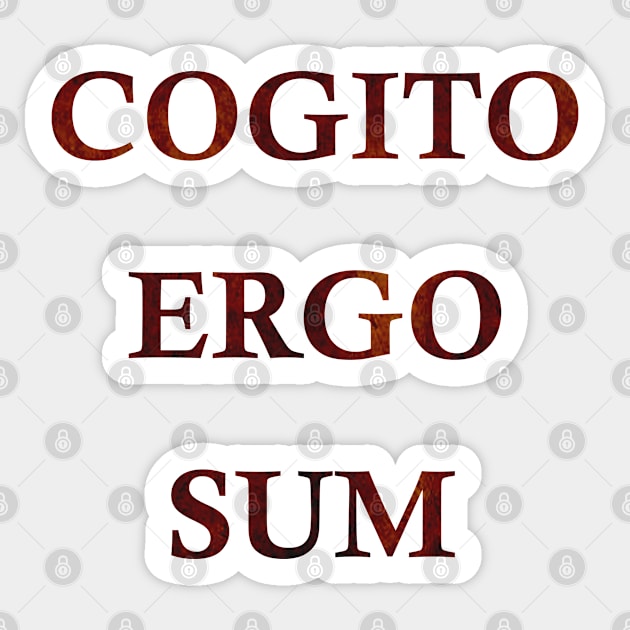 cogito ergo sum Sticker by omitay